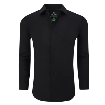Shop Tom Baine Performance Stretch Solid Button Down In Black