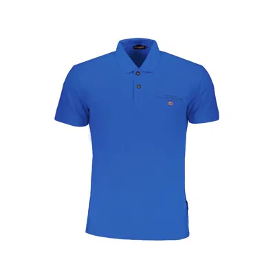 Napapijri Blue Cotton Polo Shirt In Blue