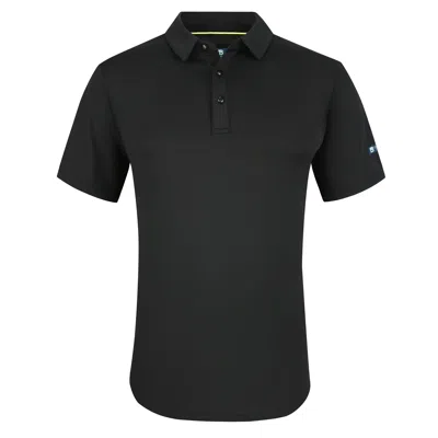 Shop Tom Baine Men's Performance Solid Four-way Stretch Golf Polo In Black