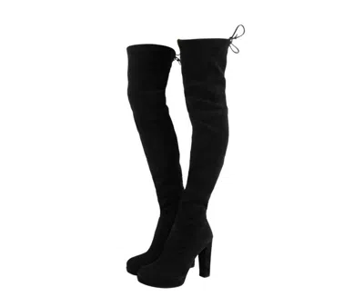 Stuart Weitzman Women's Plathighland Suede Over-the-knee Boot In Black