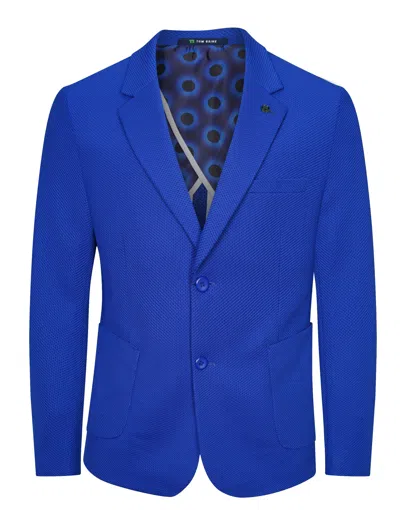 Shop Tom Baine Slim Fit Waffle Performance Stretch Solid Sport Coat In Blue
