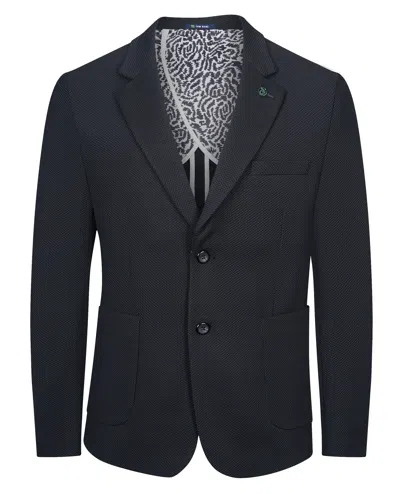 Shop Tom Baine Slim Fit Waffle Performance Stretch Solid Sport Coat In Black