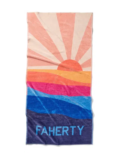 Faherty Beach Towel In Soleil Sunset