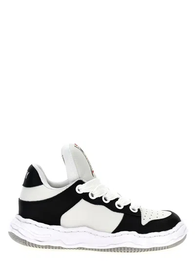 Shop Miharayasuhiro Wayne Sneakers In White/black