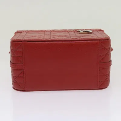 Shop Dior Cannage Lady Red Leather Clutch Bag ()