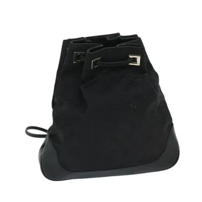 Shop Gucci Gg Canvas Black Canvas Backpack Bag ()