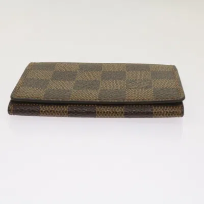 Pre-owned Louis Vuitton Card Case Brown Canvas Wallet  ()