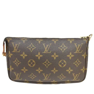 Pre-owned Louis Vuitton Pochette Accessoires Brown Canvas Clutch Bag ()