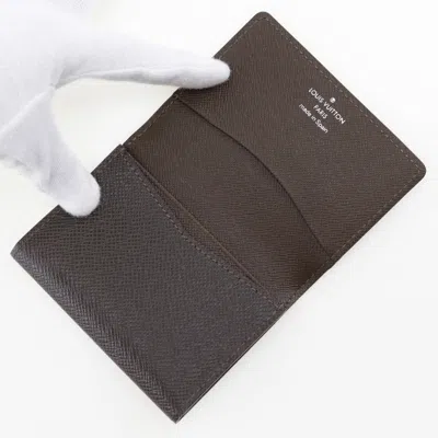 Pre-owned Louis Vuitton Porte Carte De Visite Brown Leather Wallet  ()