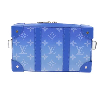 Pre-owned Louis Vuitton Soft Trunk Blue Canvas Shoulder Bag ()