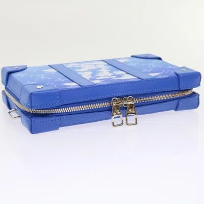 Pre-owned Louis Vuitton Soft Trunk Blue Canvas Shoulder Bag ()