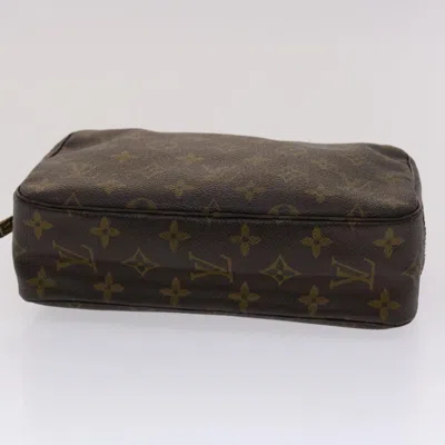 Pre-owned Louis Vuitton Trousse De Toilette Brown Canvas Clutch Bag ()