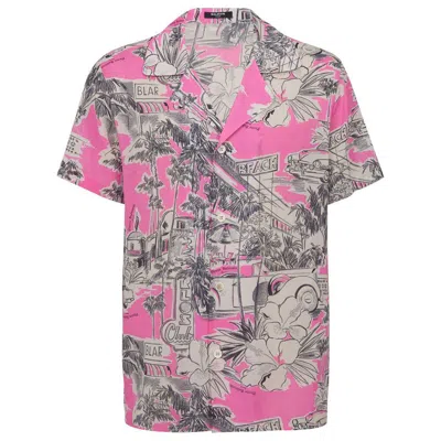 Shop Balmain Shirts In Grey/pink