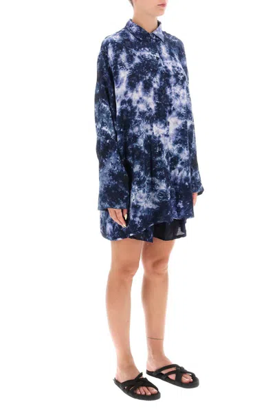 Shop Sun Chasers Cotton Shirt And Shorts Set In Blu