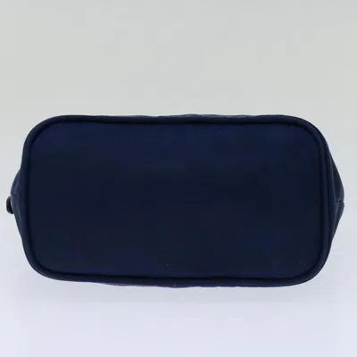 Shop Prada Tessuto Navy Synthetic Clutch Bag ()