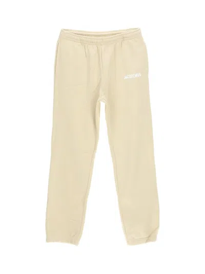 Shop Jacquemus Trousers In Beige