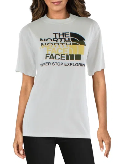 Shop The North Face Never Stop Exploring Womens Logo Short Sleeve Graphic T-shirt In White