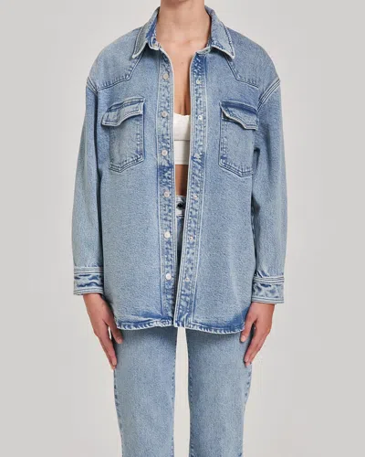 Le Jean Mimi Overshirt In Blue In Blue