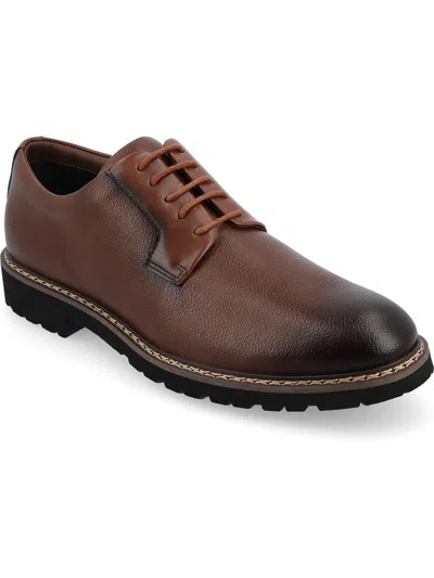 Shop Vance Co. Martin Mens Faux Leather Oxfords In Brown