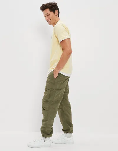 Shop American Eagle Outfitters Ae Parachute Cargo Pant In Green
