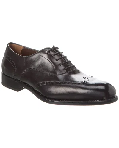 Ferragamo Riley Leather Oxford In Black