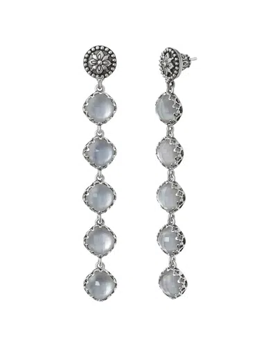 Shop Konstantino Silver Pearl Earrings In Multi