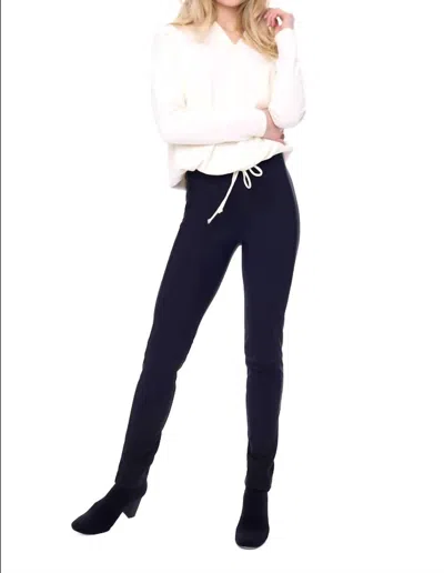 Up Precision Ponte Full-length Slim Pant In Black In Black
