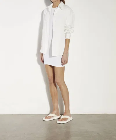 Shop Enza Costa Linen L/s Shirt In Undyed In White
