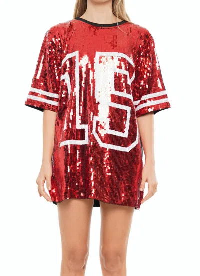 Shop Why Dress Number 15 Jersey Dress In Red