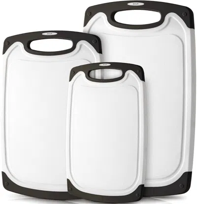 Zulay Kichen Non-slip Kitchen Cutting Board With Juice Groove In White