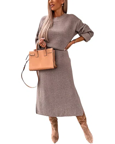 Shop Lily Kim Midi Dress In Brown