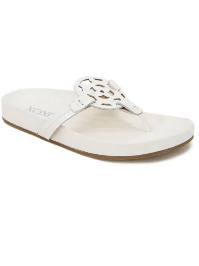 Shop Xoxo Peace Womens Faux Leather Thong Sandals In White