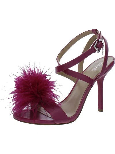 Shop Michael Michael Kors Womens Leather Heels In Purple