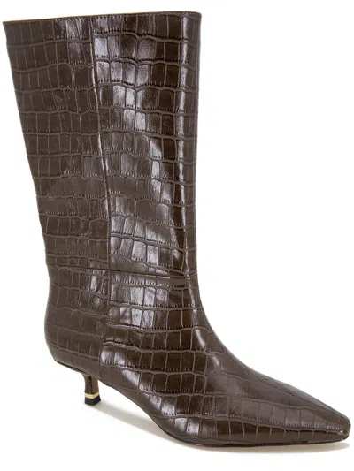 Shop Kenneth Cole Meryl Womens Faux Leather Almond Toe Mid-calf Boots In Multi