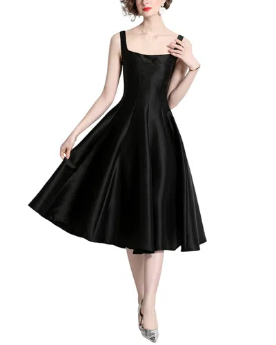 Shop Dza Midi Dress In Black