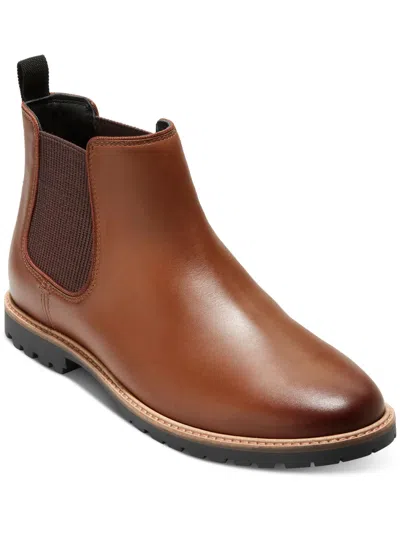 Shop Cole Haan Midland Lug Mens Leather Chelsea Boots In Multi