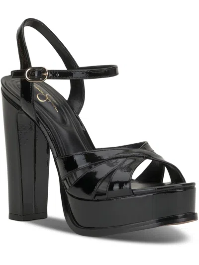 Shop Jessica Simpson Giddings Womens Buckle Platform Sandals In Multi