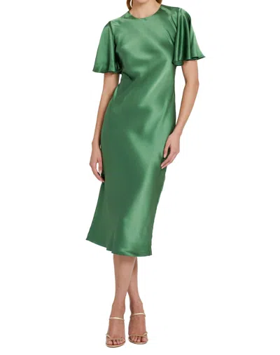 Shop Amanda Uprichard Julietta Silk Dress In Ferman In Green