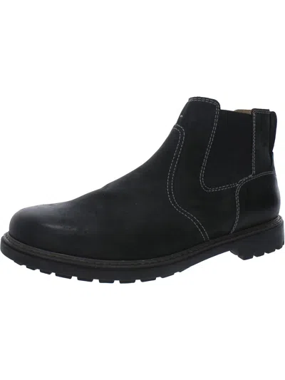 Shop Florsheim Mens Leather Chelsea Boots In Black