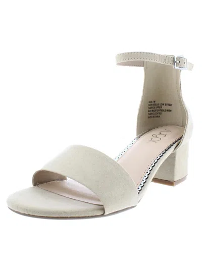 Shop Sugar Noelle Womens Microsuede Ankle Open-toe Heels In White