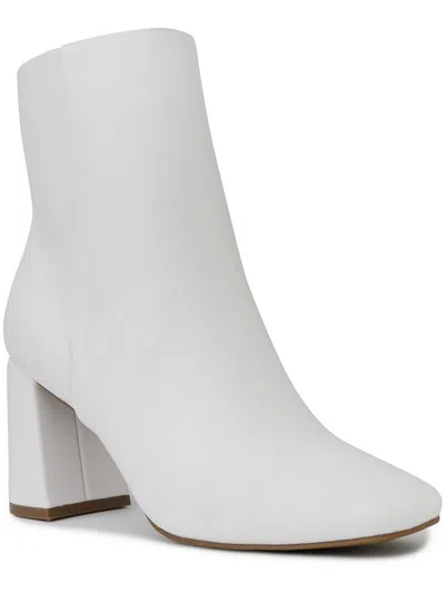 Shop Sugar Element Womens Faux Leather Ankle Booties In White