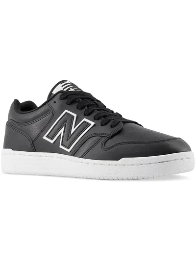 Shop New Balance Bb480lbt Mens Leather Casual And Fashion Sneakers In Black