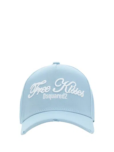 Shop Dsquared2 Hats E Hairbands In Azzurro+bianco