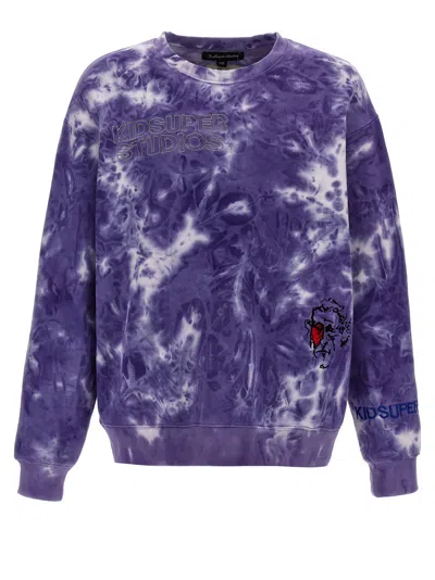Shop Kidsuper Dyed Super Crewneck Sweatshirt Purple