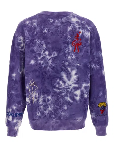 Shop Kidsuper Dyed Super Crewneck Sweatshirt Purple