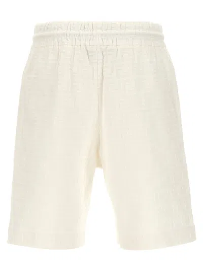 Shop Fendi Jacquard Bermuda Shorts Bermuda, Short White