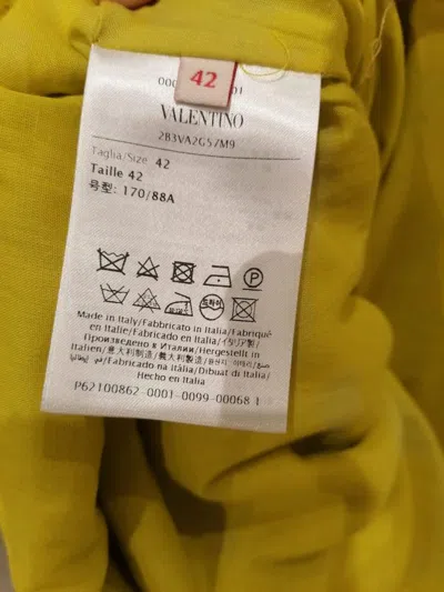 Pre-owned Valentino Guipure Midi Dress With Logo