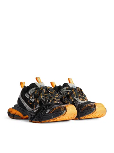 Shop Balenciaga Men 3xl Sneaker In Black, Orange And Gray Mesh And Polyurethane