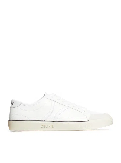 Shop Celine Men As-01 Low Lace-up Sneaker In White