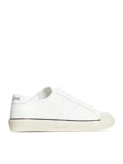 Shop Celine Men As-01 Low Lace-up Sneaker In White